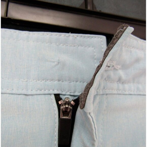 O'Neill Hybrid Light Blue Shorts Mens Size 38 Zip Pocket New Flaws Read - Picture 10 of 12